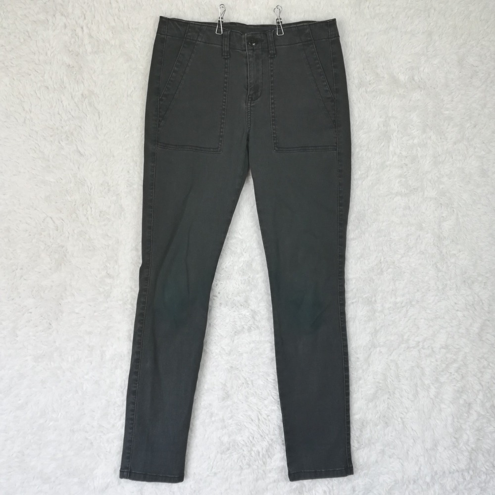 Cabi Womens Pants Quest Skinny Corduroy Gray Patch Pocket Mid Rise Stretch 6